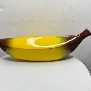 Vibrant Yellow and Brown Decorative Banana Sculpture